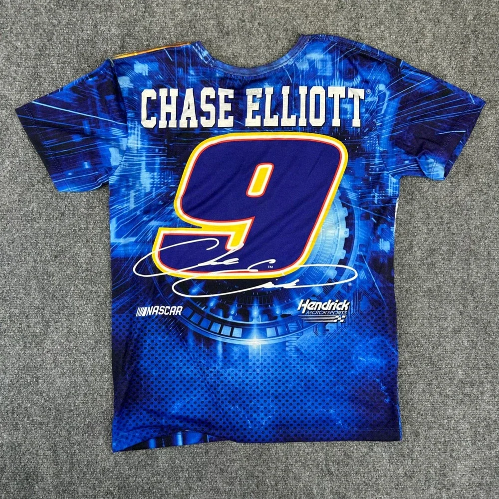 Chase Elliott NASCAR Hendrick Motorsports NAPA #9 All Over Print Shirt Boys L